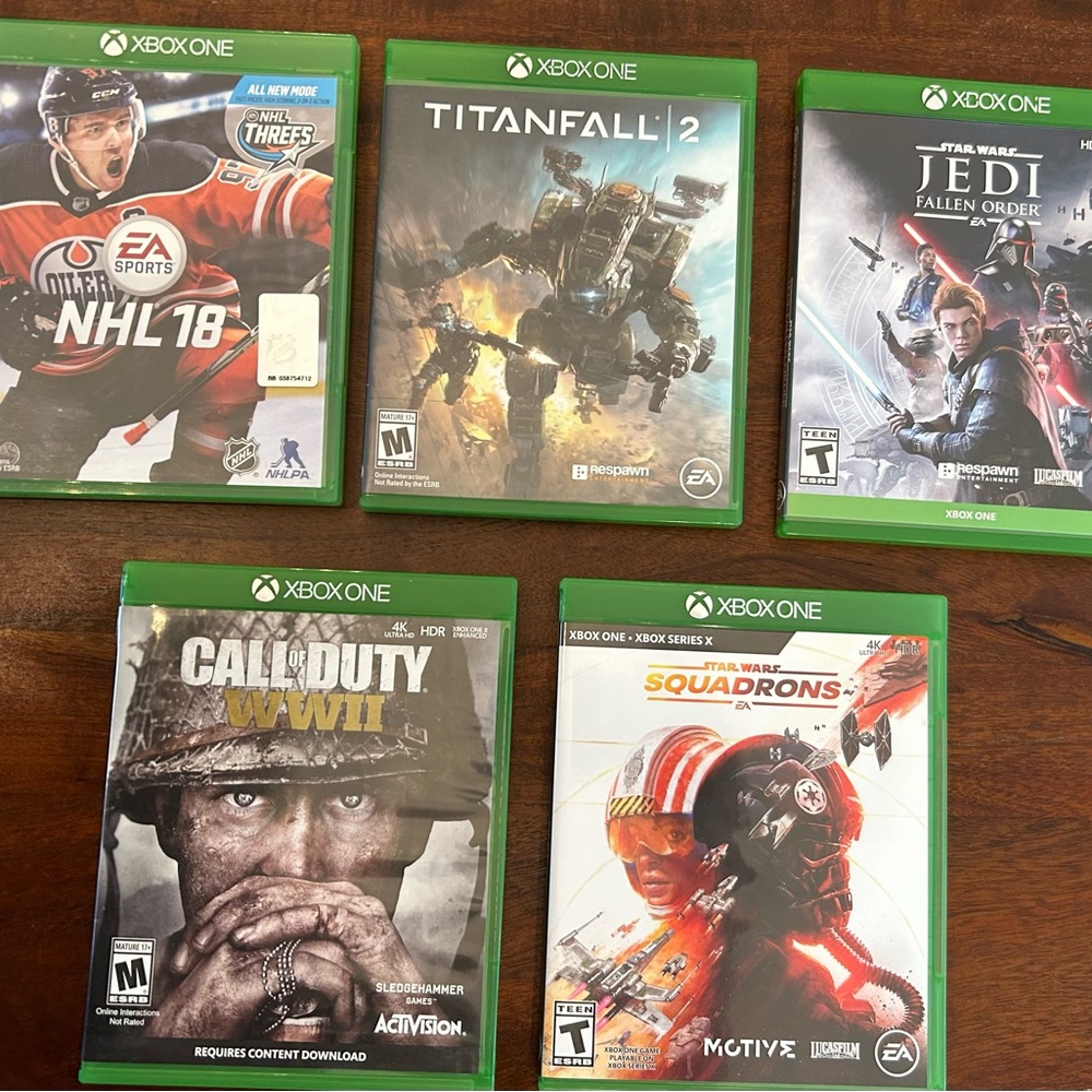 Xbox One Game Bundle - Green Cases